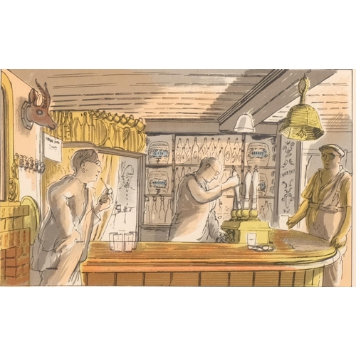 694 - Edward Bawden (1903 - 1989), The Bell, colour lithograph printed at the Curwen Press in 1949, image ... 