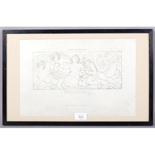 731 - William Blake (1757-1827) engraver after John Flaxman (1755-1826), stipple engraving and etching on ... 
