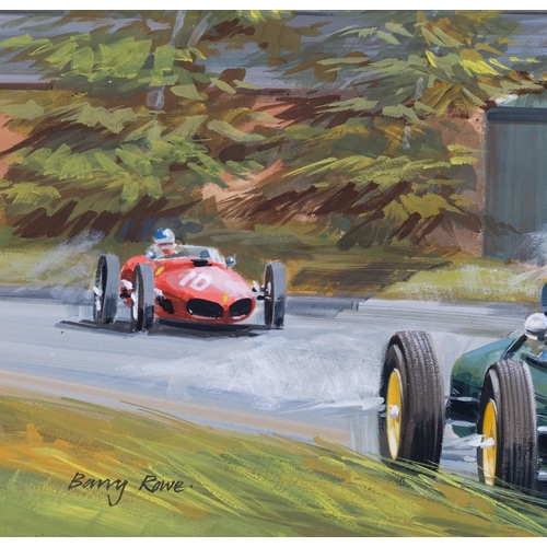 815 - Motorsport Interest - Barry Rowe (1936-2022), British, 4 original gouache Motorsport pictures from e... 