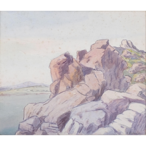 818 - David Sassoon, Kirkcudbright, watercolour, signed, provenance: Daniel Shackleton Edinburgh, 26cm x 2... 