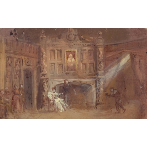 828 - Henry Bardon, the dream, theatrical stage set design, 23cm x 36cm, framed