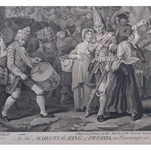 833 - William Hogarth, a representation of the march of the guards towards Scotland in the year 1745, engr... 