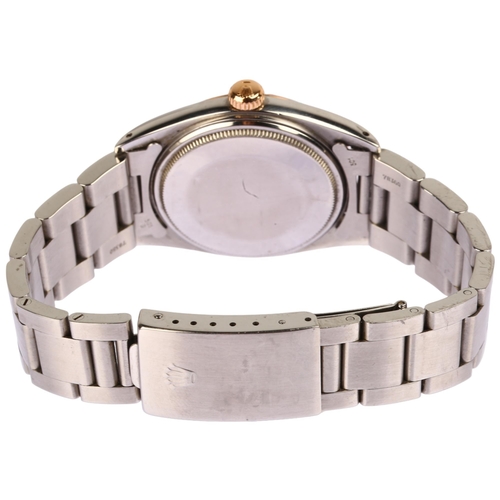 1005 - ROLEX - a bi-metal Oyster Perpetual Datejust automatic bracelet watch, ref. 1601, circa 1963, silver... 