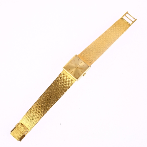 1041 - EBEL - an 18ct gold mechanical bracelet watch, ref. 878, circa 1960s, champagne dial with applied gi... 