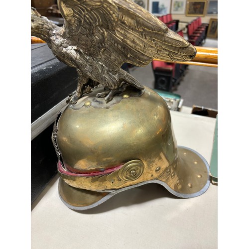 184 - **DESCRIPTION CHANGE**A rare 19th century *Russian* eagle pickelhaube helmet with enamel decorated b... 