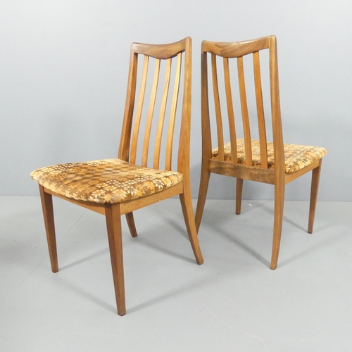 2026 - G-PLAN - a mid-century set of four teak and upholstered Fresco dining chairs, with original upholste... 