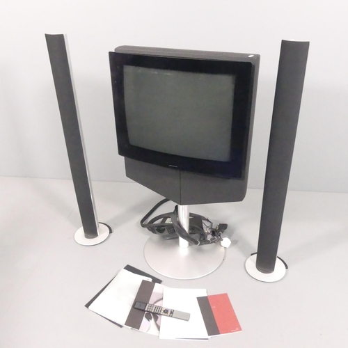 2095 - BANG & OLUFSEN - A BeoCenter 1 TV/DVD/Tuner with surround sound and Beo 4 remote control. Screen siz... 