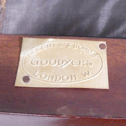 2105 - An Arts and Crafts armchair by Goodyers of Regent St. with maker's metal plaque.