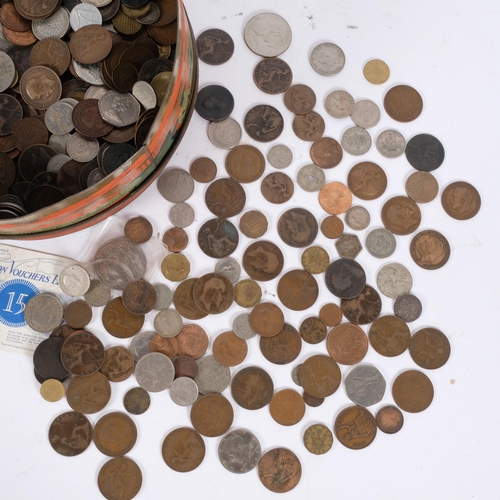 105 - A large tin of pre-decimal English coins