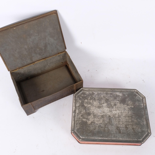 133 - An early 20th century Huntley & Palmers biscuit tin, W24cm, and another also by Huntley & Palmers (2... 