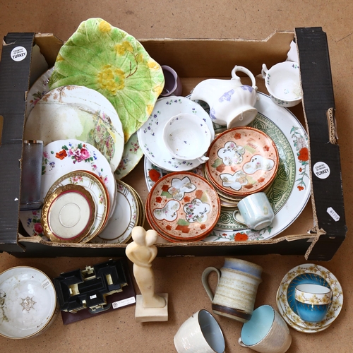 189 - Various teaware, plates, etc (boxful)