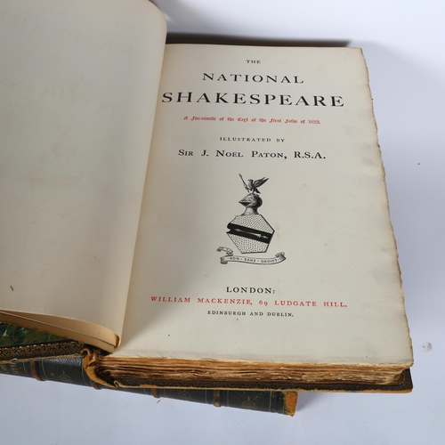 200 - THE NATIONAL SHAKESPEARE - 3 volumes of The National Shakespeare, a fac=simile of the cert of the fi... 