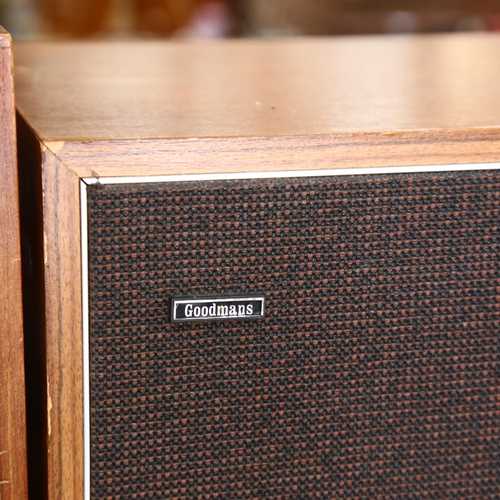 222 - GOODMANS LOUDSPEAKERS LTD - a pair of 1970s floor standing Magnum SL loudspeakers, H63cm