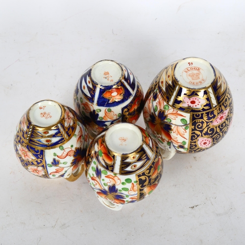 505 - A group of 3 x 19th Derby Imari decorated 2-handled pots, and a Bloor Derby 2-handled pot in Imari d... 