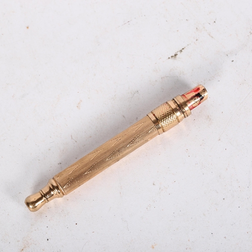 513 - A Mabie, Todd & Company no. 25 gold plated propelling pencil