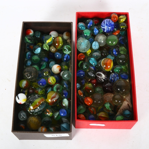 515 - 2 bottles of various marbles