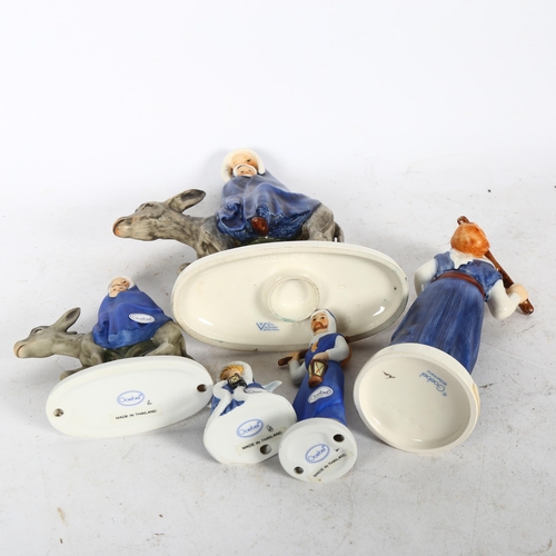 607 - A Goebels Nativity group, tallest 18cm