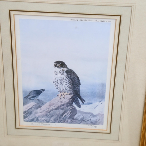 698 - A group of 4 limited edition coloured prints, bird studies, framed, originally by Archibald Thorburn... 