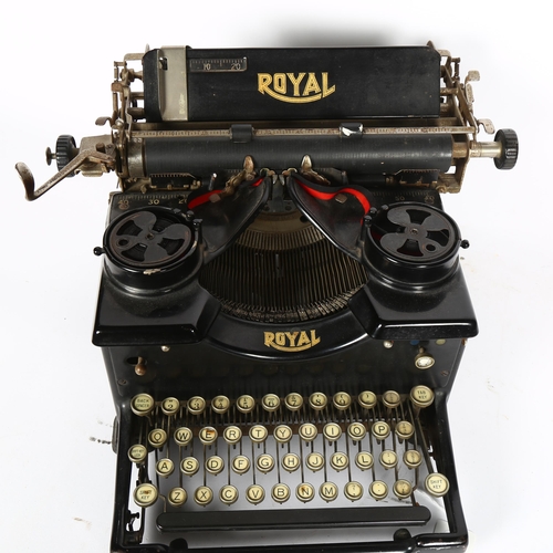 764 - Antique Royal Office typewriter, W39cm