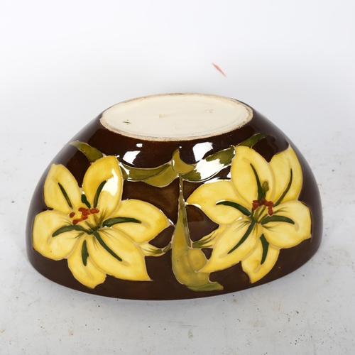 792 - Moorcroft Bermuda Lily posy vase, 16cm wide