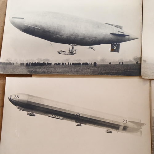 807 - 4 photographs of British airships, 24cm x 37cm