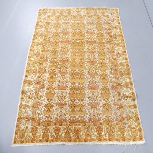 2118 - A yellow-ground Ushak rug. 190x122cm.