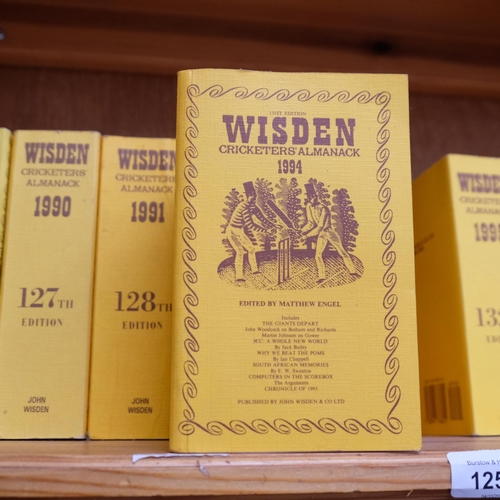 1010 - 13 volumes of The Wisden's Cricketer's Almanac