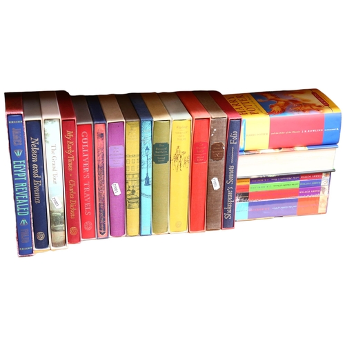 1001 - A collection of folio books, and 6 Harry Potter hardback books