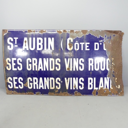 2701 - A large vintage French enamelled road sign. 200x112cm.