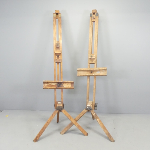 2644 - Two Windsor & Newton folding floor-standing adjustable artists easels.