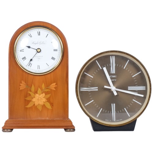 61 - Knight & Gibbins, London, a domed top quartz mantle clock and a metamec quartz mantle clock, West Ge... 