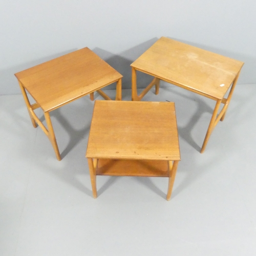 2106 - A mid-century nest of three occasional tables, in the manner of Stonehill Furniture. Largest 56x48x4... 