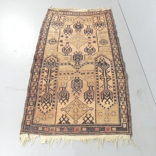 2139 - A red-ground Shiraz rug. 175x100cm.