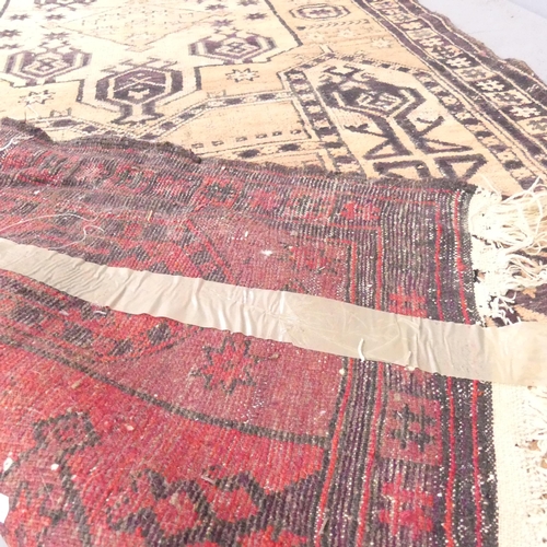 2139 - A red-ground Shiraz rug. 175x100cm.