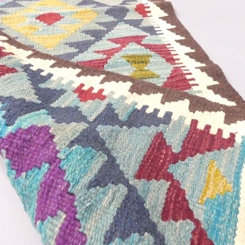 2146 - A Maimana Kilim runner. 207x62cm.