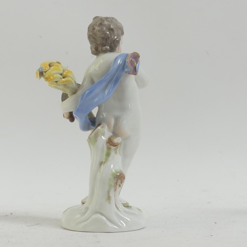 1090 - A group of 2 Meissen figurines, both marked to the underside with crossed blue swords, 1 figure with... 