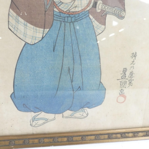 312 - A group of various Oriental prints, including a framed print of a seated lady, 67cm x 55cm (3)