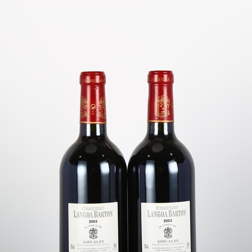 2001 - Chateau Langoa Barton 2003, St Julien x 2 bottles.