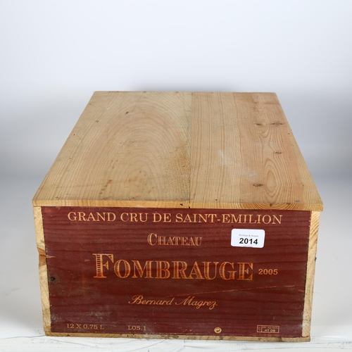 2014 - Chateau Fombrauge 2005, St Emilion Grand Cru x 1 case of 12 bottles.