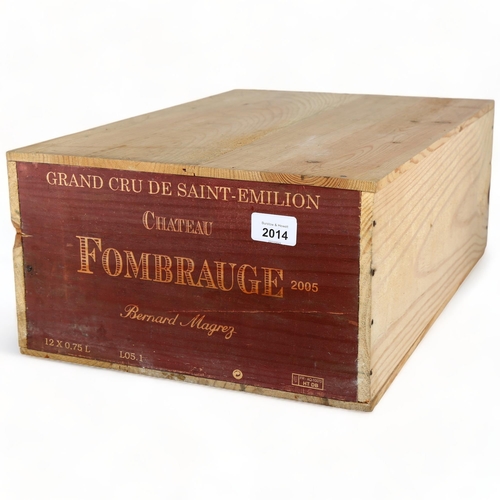 2014 - Chateau Fombrauge 2005, St Emilion Grand Cru x 1 case of 12 bottles.