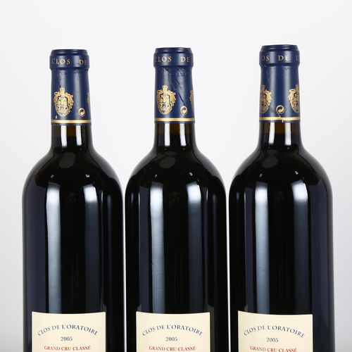 2015 - Clos de l'Oratoire 2005, St Emilion Grand Cru x 3 bottles.