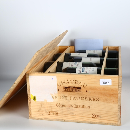 2020 - Chateau Cap de Faugeres 2005, Castillon Cotes de Bordeaux x 1 case of 12 bottles.