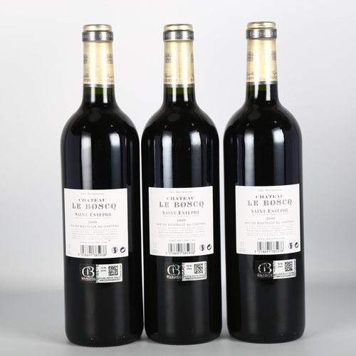 2023 - Chateau Le Boscq 2009, St Estephe x 3 bottles.