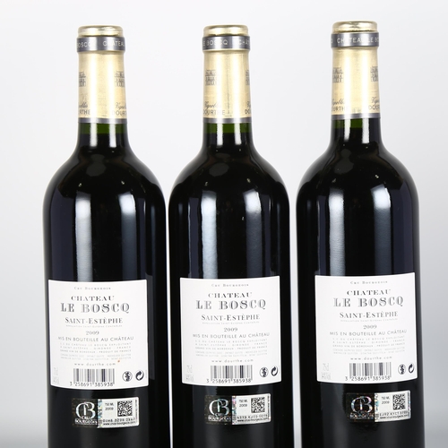 2023 - Chateau Le Boscq 2009, St Estephe x 3 bottles.