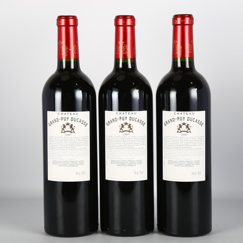 2028 - Chateau Grand-Puy Ducasse 2009, Pauillac x 3 bottles.