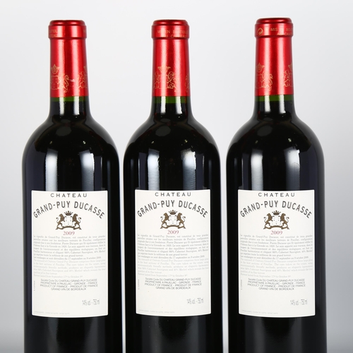 2028 - Chateau Grand-Puy Ducasse 2009, Pauillac x 3 bottles.