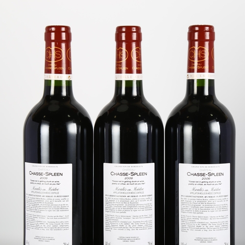 2032 - Chateau Chasse-Spleen 2009, Moulis-en-Medoc x 3 bottles.