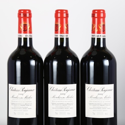 2033 - Chateau Poujeaux 2009, Moulis-en-Medoc x 3 bottles.