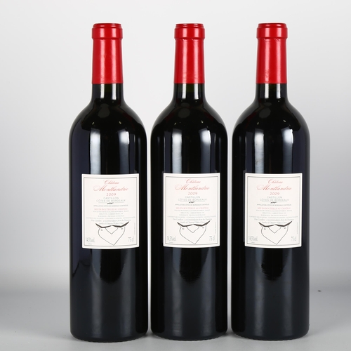 2036 - Chateau Montlandrie 2009, Castillon Cotes de Bordeaux x 3 bottles.