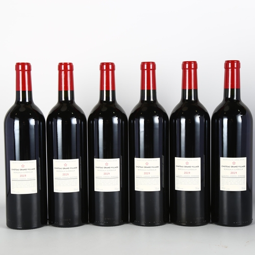 2044 - Chateau Grand Village 2019, Bordeaux Superieur x 1 case of 6 bottles.